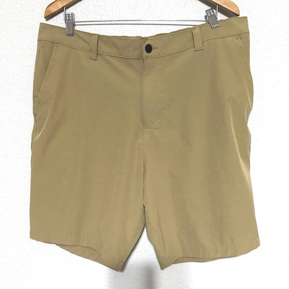 Banana‎ Republic Mens 40 Core Temp Ripstop Shorts Khaki Tan Stretch Vaca Resort
